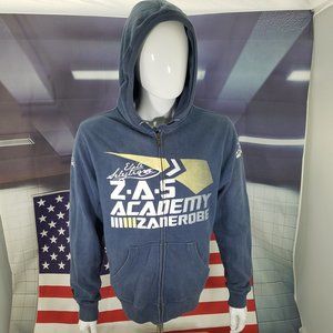 ZANEROBE Jacket Fleece RETRO Sport HOODIE Sz Large